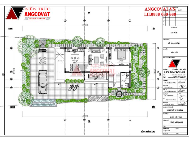 Mặt bằng bản vẽ thiết kế nhà 2 tầng 8x15m chữ L 100m2
