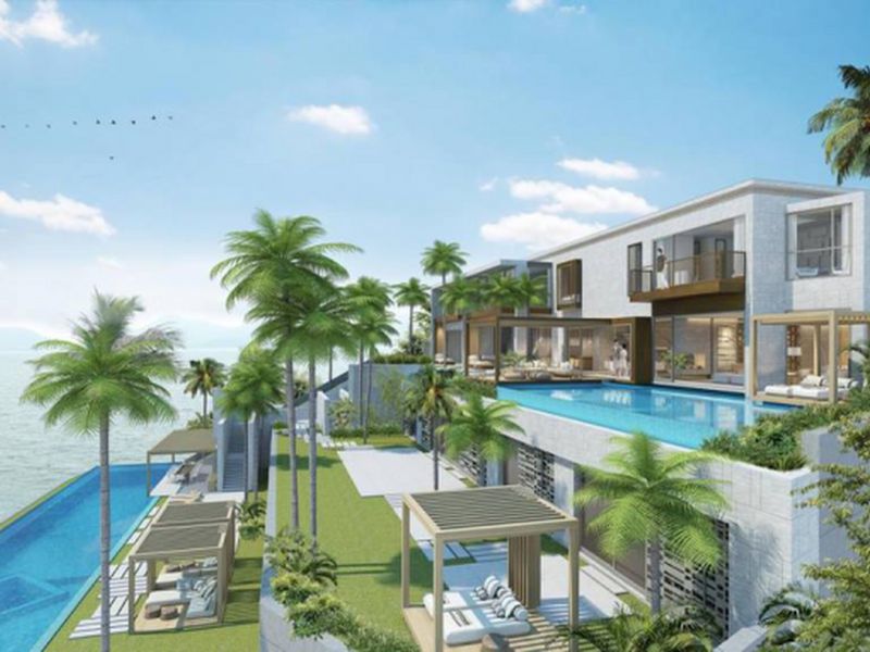 Mẫu thiết kế biệt thự 3 tầng có bể bơi mái bằng