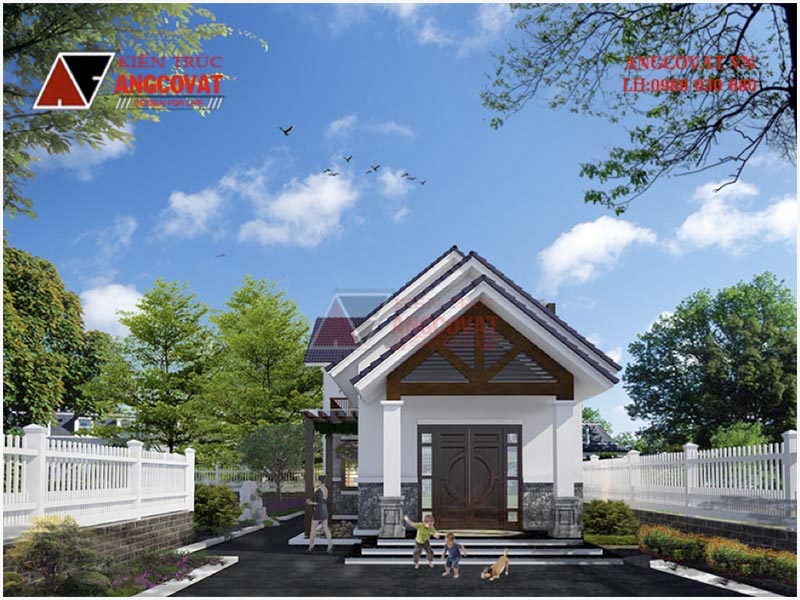 Hình ảnh view 2: Phối cảnh biệt thự mặt tiền 8m 1 tầng có gác lửng 120m2