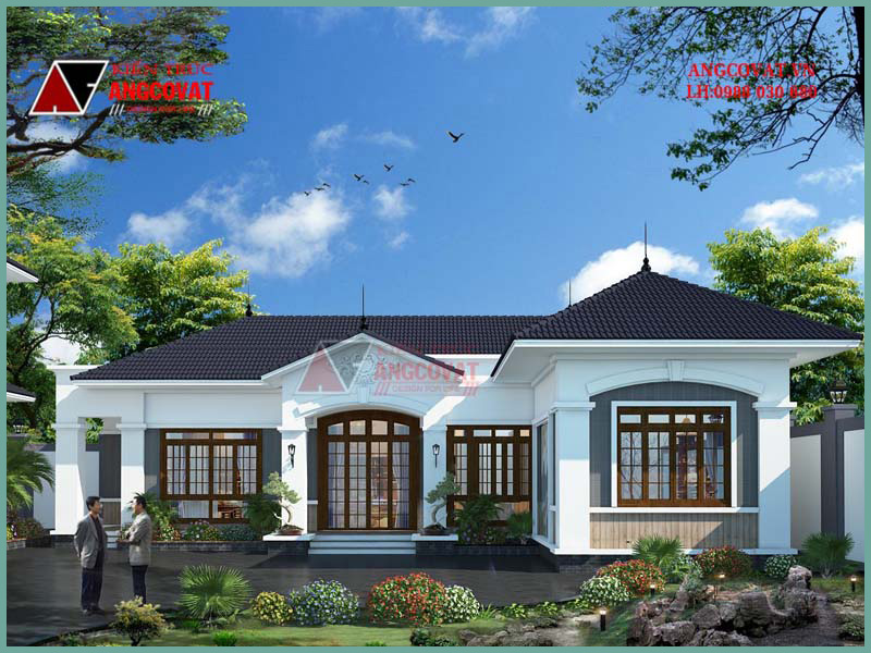 8 mẫu thiết kế nhà cấp 4 nông thôn đẹp hiện đại kết hợp tân cổ điển