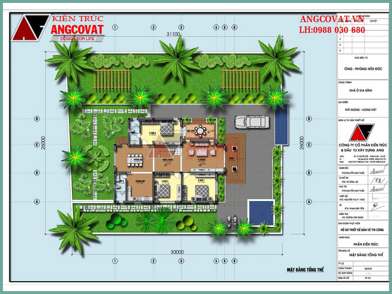 quy hoạch sân vườn 8 mẫu thiết kế nhà cấp 4 nông thôn đẹp