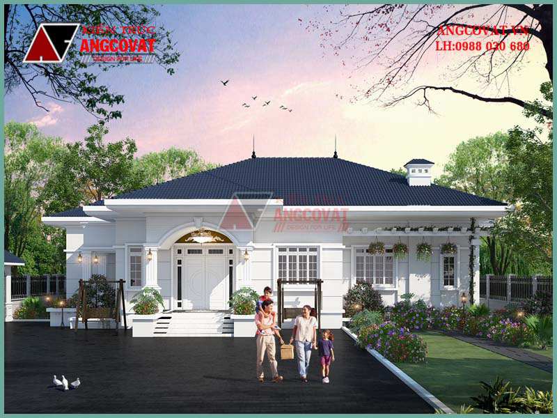 8 mẫu thiết kế nhà cấp 4 nông thôn đẹp tân cổ điển đẹp