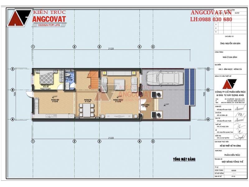 Phối cảnh 3D: Biệt thự mini 2 tầng tân cổ điển kích thước 7x16m tại Quảng Ninh