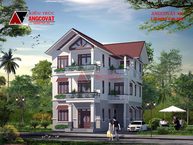 biệt thự 3 tầng mặt tiền 10m diện tích 120m2