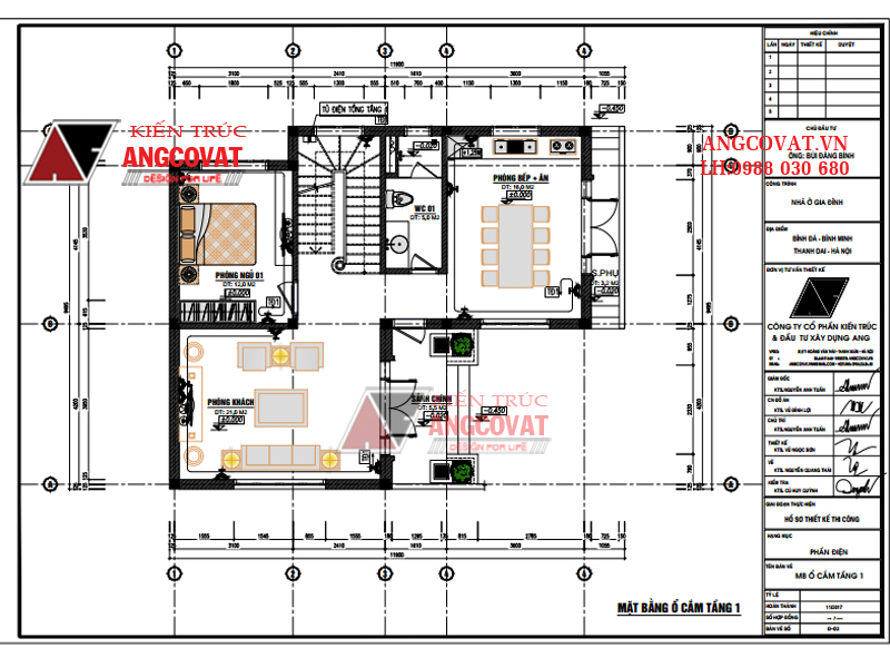 Thiết kế bản vẽ điện nước nhà dân chuẩn đẹp - Mặt bằng ổ cắm