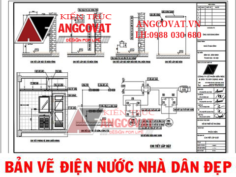 Thiết kế bản vẽ điện nước nhà dân chuẩn 