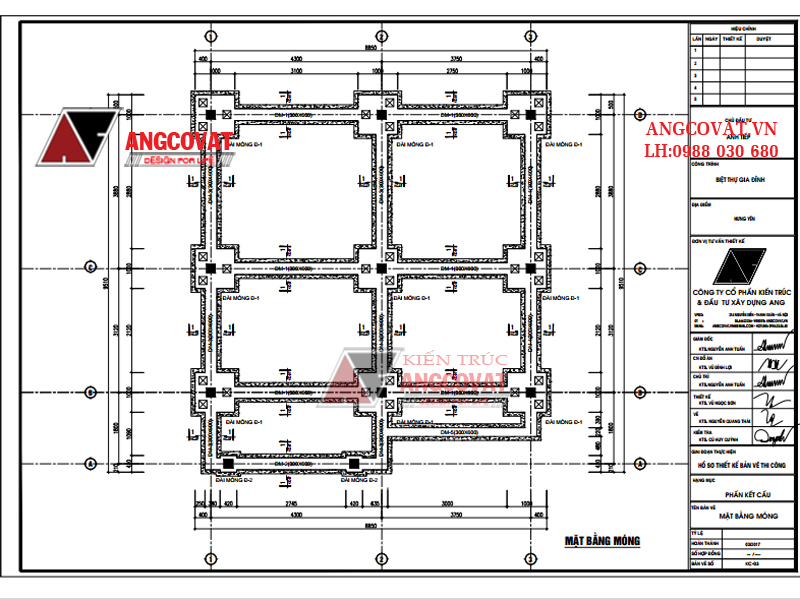 Thiết kế mẫu bản vẽ kết cấu móng cọc nhà dân bạn nên biết