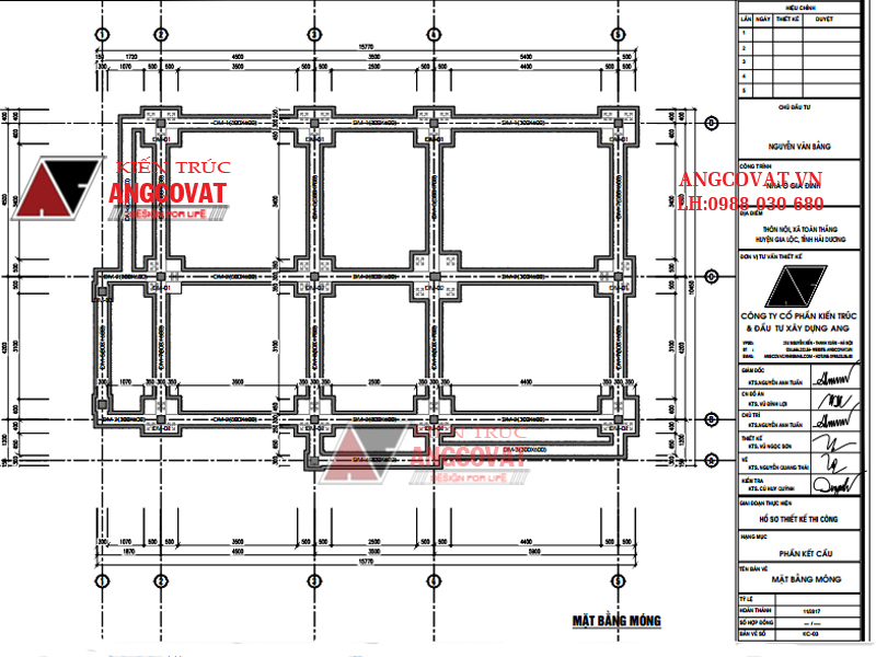 Thiết kế bản vẽ kết cấu móng cọc nhà dân chính xác