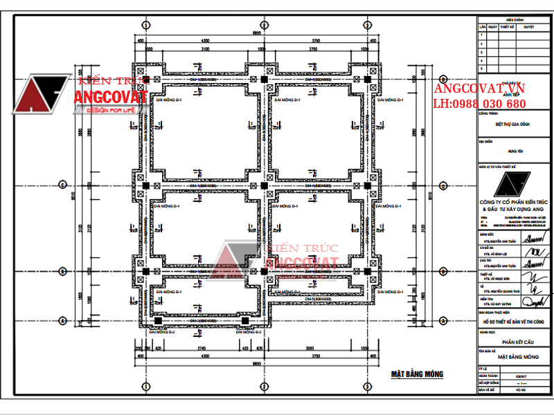 Thiết kế bản vẽ móng nhà dân dụng chuẩn bạn nên biết - Móng cọc