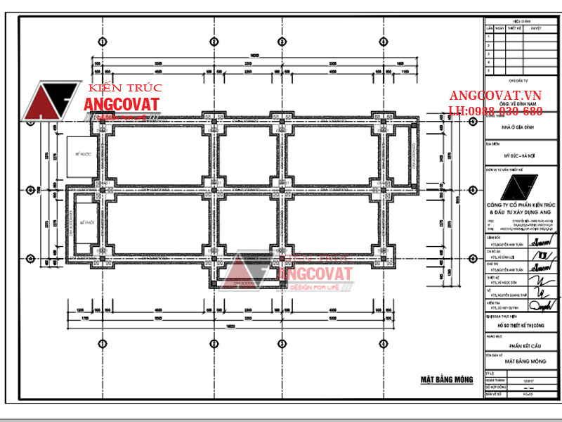 Thiết kế bản vẽ móng nhà dân dụng chuẩn đẹp - Móng cọc