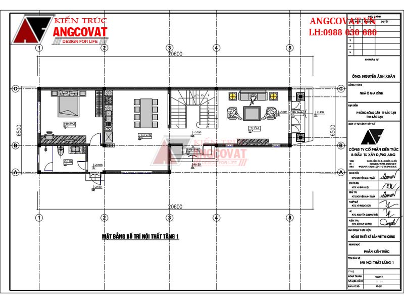 bản vẽ nhà 1 trệt 2 lầu