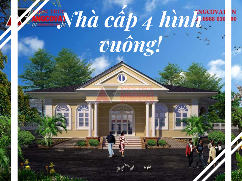  Bản vẽ thiết kế nhà cấp 4 hình vuông 180m2