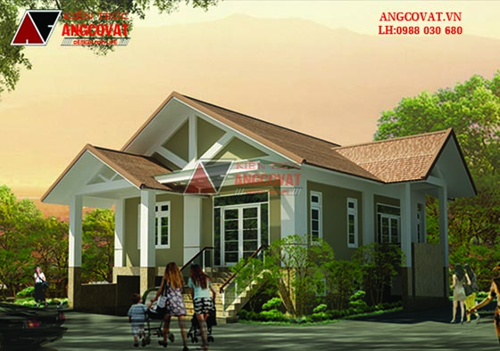 Thiết kế bản vẽ nhà có tầng hầm 1 tầng diện tích 120m2 3 phòng ngủ