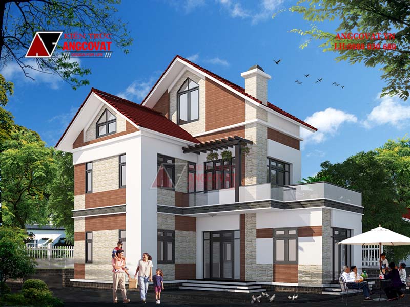  Nhà 2 tầng 1 mặt tiền 15m phong cách kiến trúc hiện đại đơn giản tại Thanh Hóa