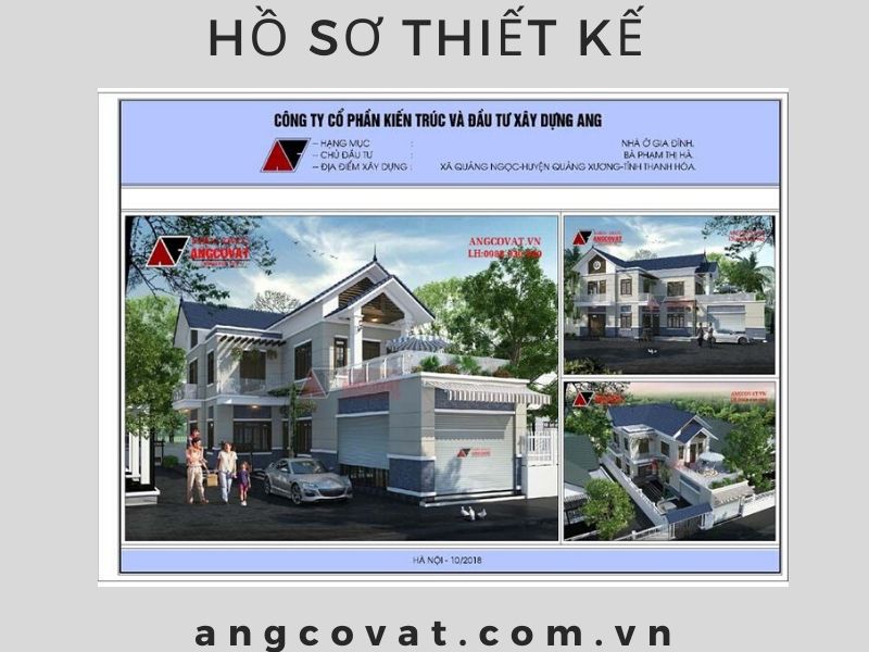 Hồ sơ thiết kế của biệt thự 2 tầng giá bao nhiêu do kiến trúc Agcovat thực hiện