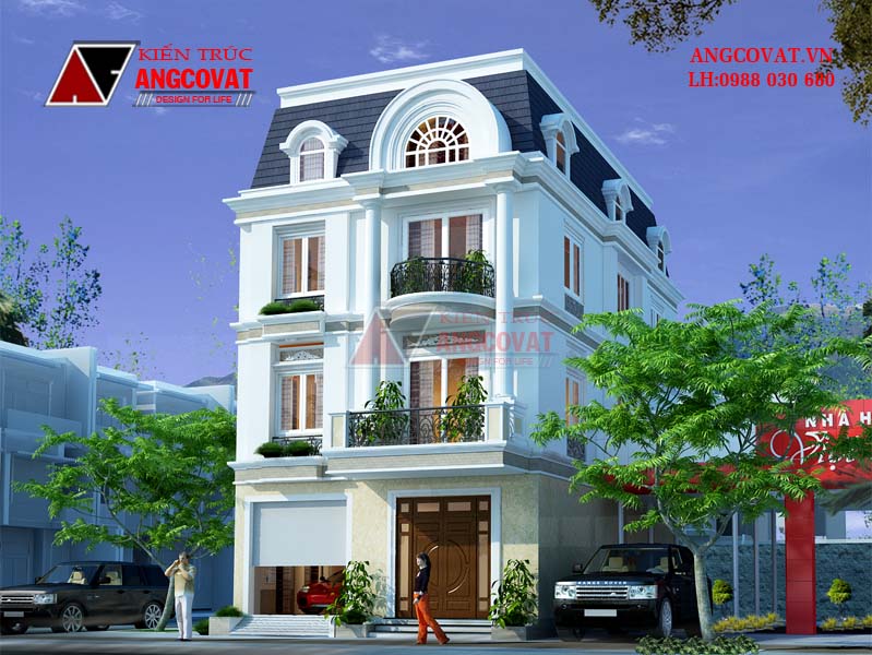 biệt thự mái mansard 3 tầng