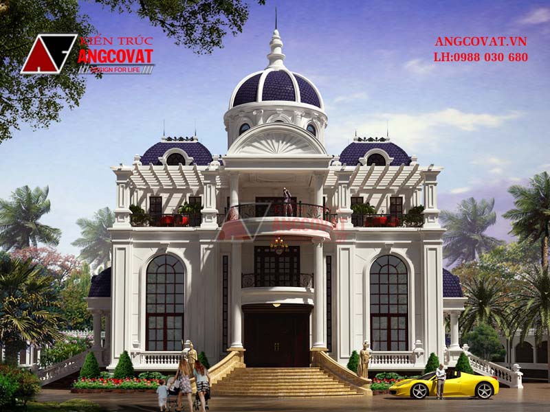 biệt thự mái mansard 3 tầng