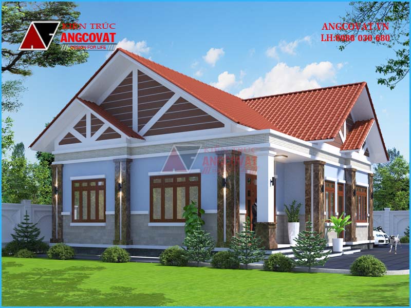 Mẫu biệt thự vườn trệt hiện đại đơn giản nhất