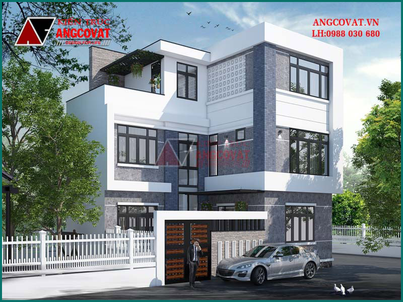 các mẫu kiến trúc nhà 3 tầng đẹp hiện đại đơn giản