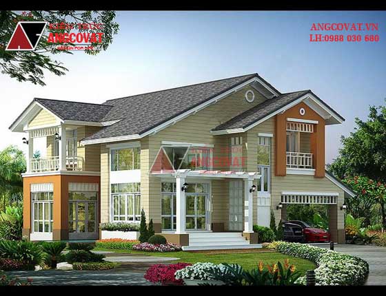 Phối cảnh các mẫu thiết kế 140m2 2 tầng 4 phòng ngủ ở nông thôn