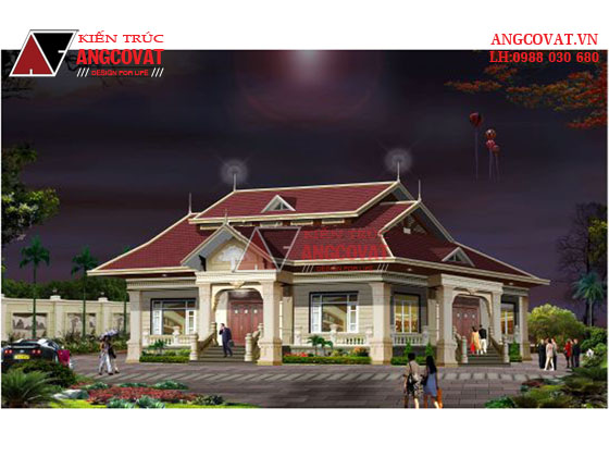 Các mẫu nhà 150m2 1 tầng 2 phòng ngủ kiểu Pháp