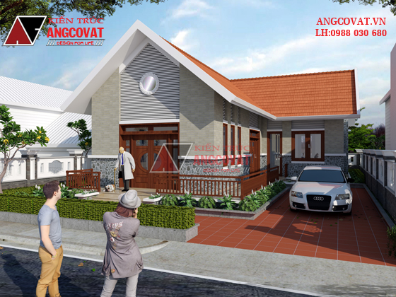 Các mẫu nhà 900 triệu 1 tầng hình chữ L đẹp mắt