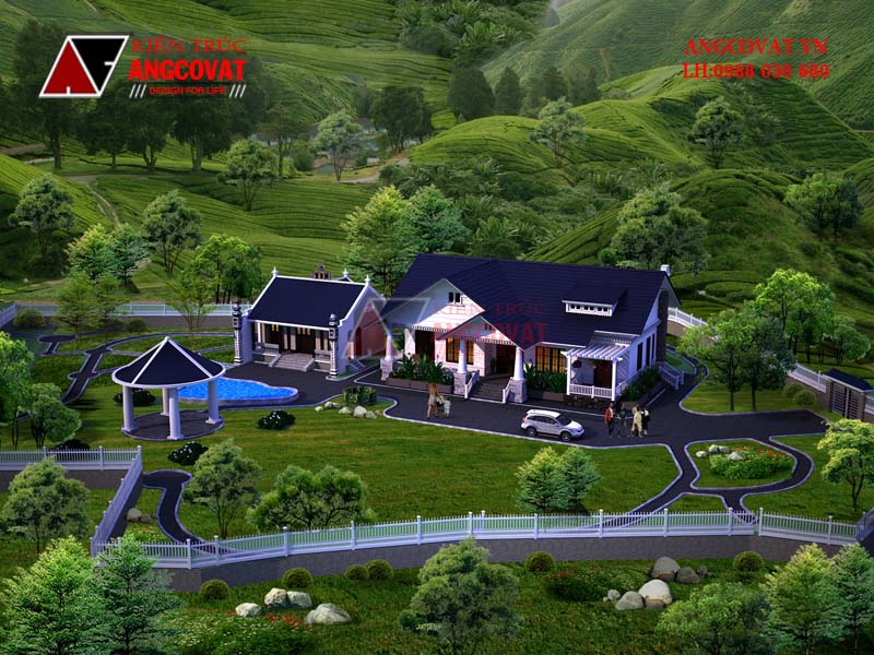 Các mẫu nhà sân vườn đẹp 1 tầng