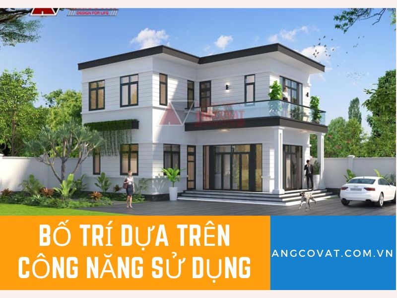 Dựa và yêu cầu công năng sử dụng của gia chủ mà linh hoạt trong cách bố trí phòng cho nhà 2 tầng