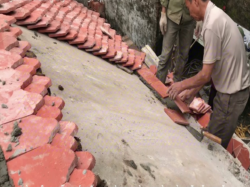 Cách lợp mái ngói mũi hài