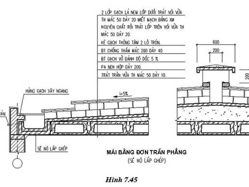 Cấu tạo mái của mẫu nhà 1 tầng mái đổ đơn giản và gọn gàng