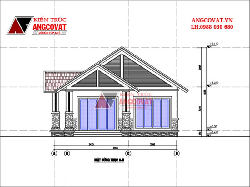 chiều cao nhà cấp 4 mái thái