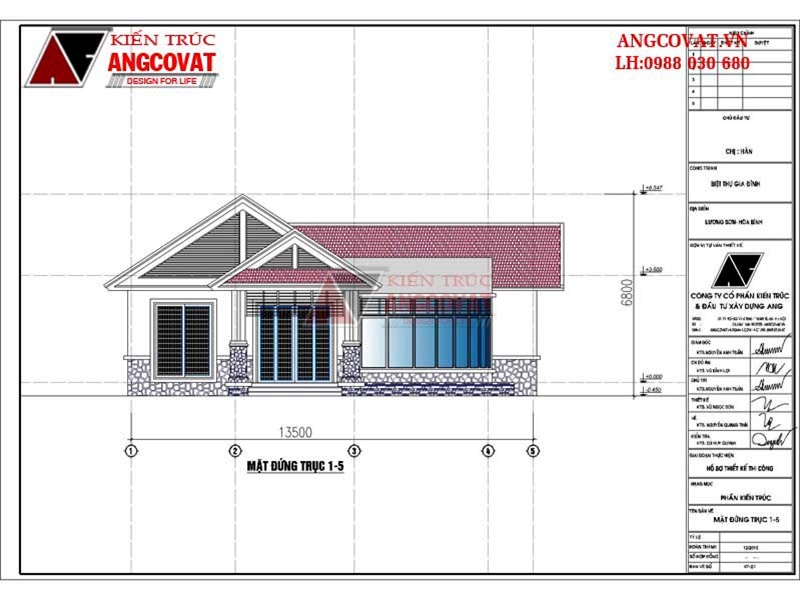 chiều cao nhà cấp 4 mái thái