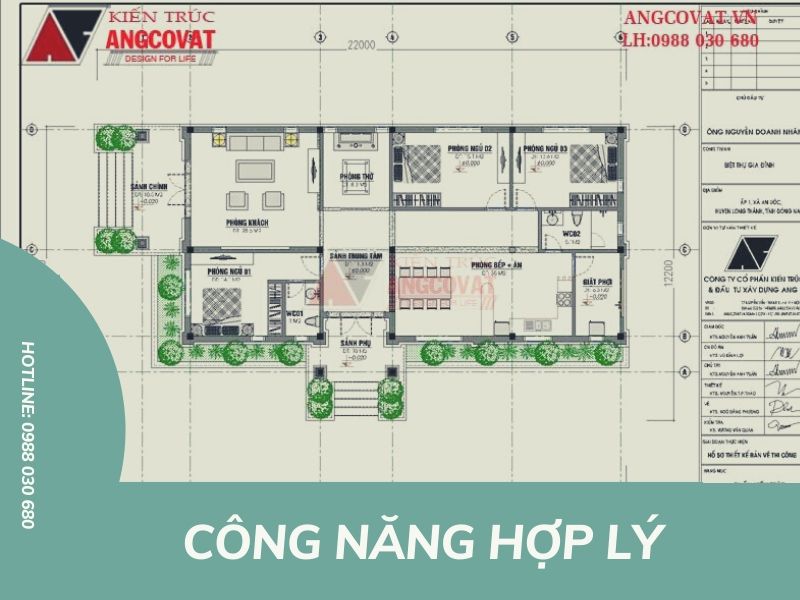 công năng hợp lý 8 mẫu thiết kế nhà cấp 4 nông thôn đẹp