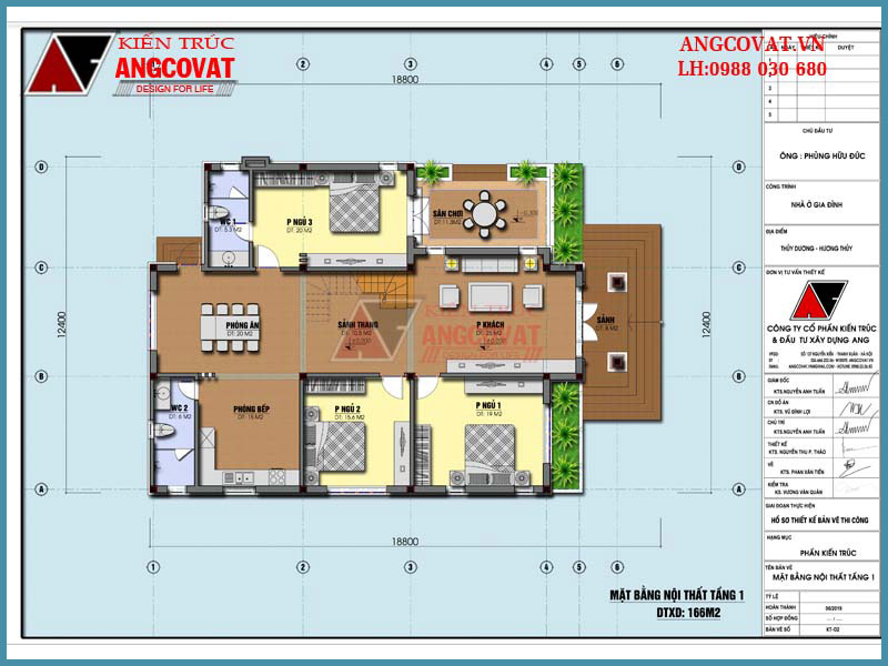 mặt bằng nhà cấp 4 150m2 4 phòng ngủ sang trọng