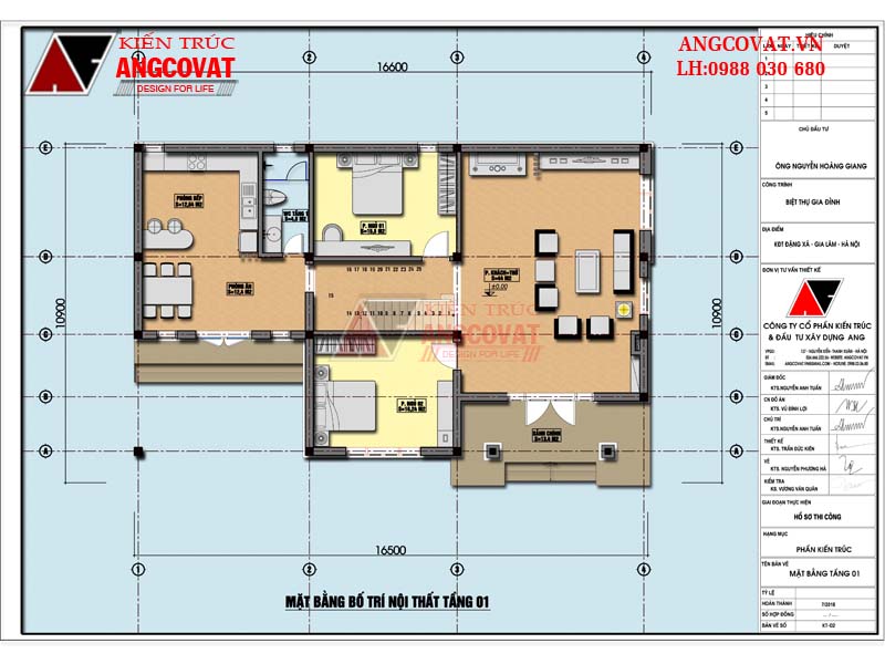 biệt thự mái ngói đẹp có công năng tầng 1 khoa học