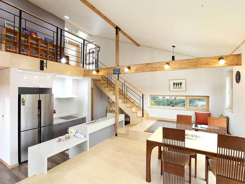 công năng tiện nghi của thiết kế nhà 2 tầng kiểu hàn quốc hiện đại