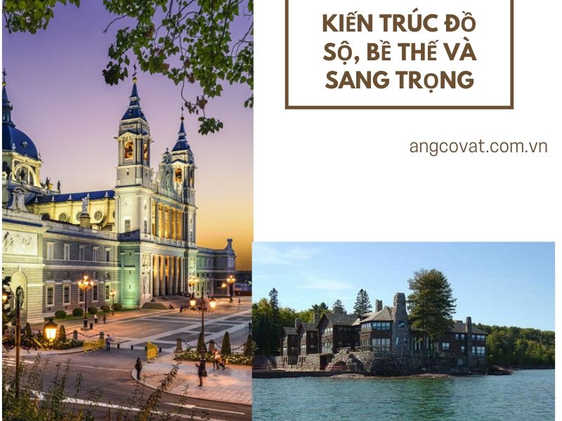 Hình khối kiến trúc nguy nga sang trọng của biệt thự to đẹp