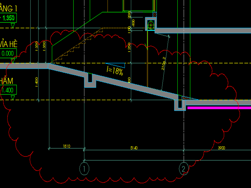 Cách tính độ dốc trong thiết kế tầng hầm