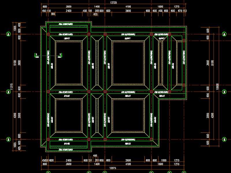 File cad móng nhà dân dụng đẹp bạn nên biết - Móng băng