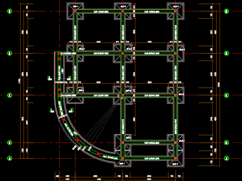 File cad móng nhà dân dụng chính xác - Móng đơn