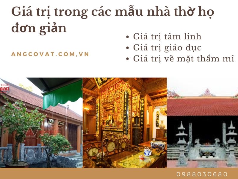 Giá trị nổi bật của các mẫu nhà thờ họ đơn giản tinh tế