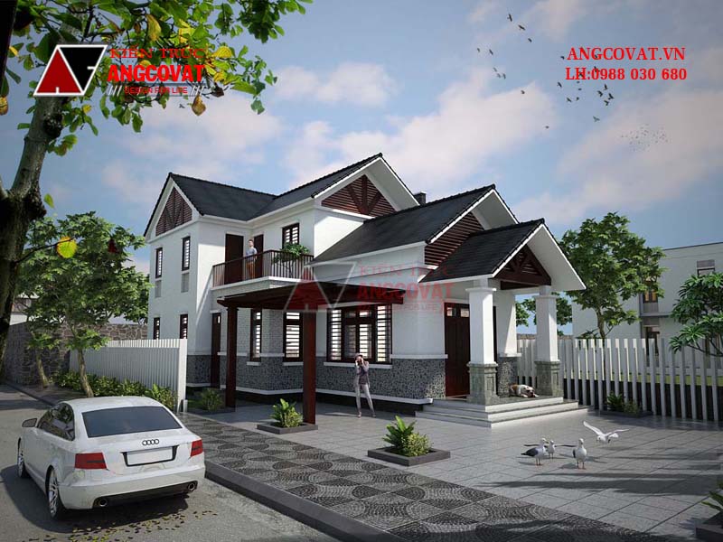 Hình ảnh nhà cấp 4 có gác lửng mái ngói đẹp mê ly kinh phí 800 triệu