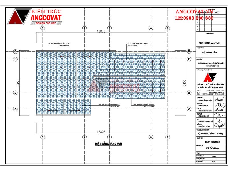 Kết cấu mái thái hiện đại cho mẫu nhà phố 3 tầng 8x15m