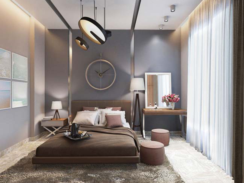 phòng ngủ diện tích 20m2 thoáng đẹp