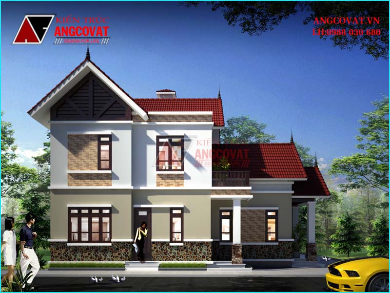 Kiến trúc nhà lầu đơn giản tiện nghi