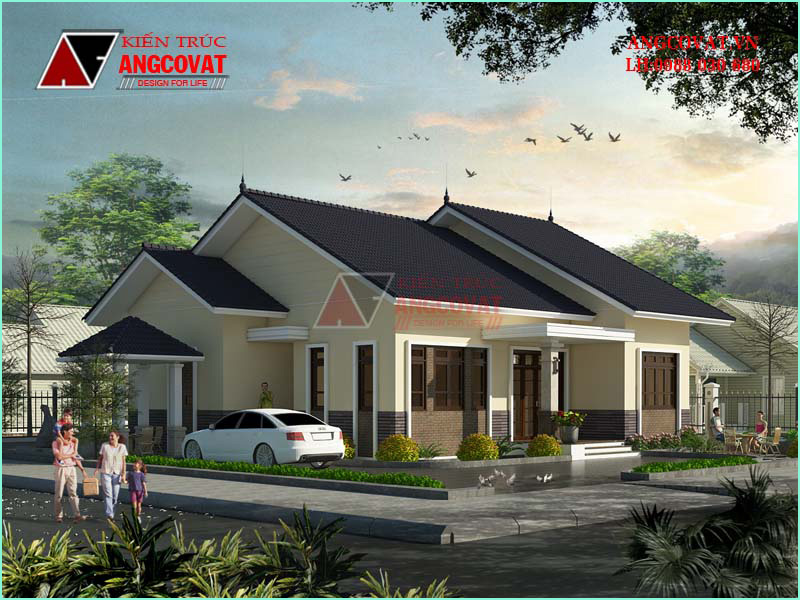 Kiến trúc nhà trệt nhiều mái