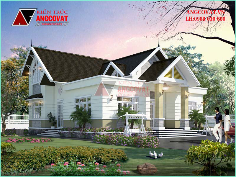 Kiến trúc nhà trệt đẹp phong cách châu Âu