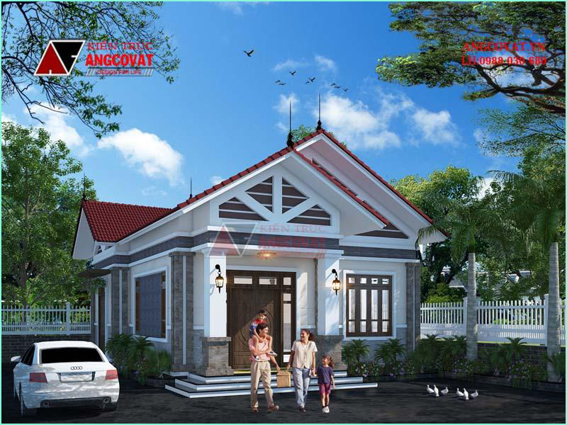 Kiến trúc nhà trệt đẹp ở nông thôn