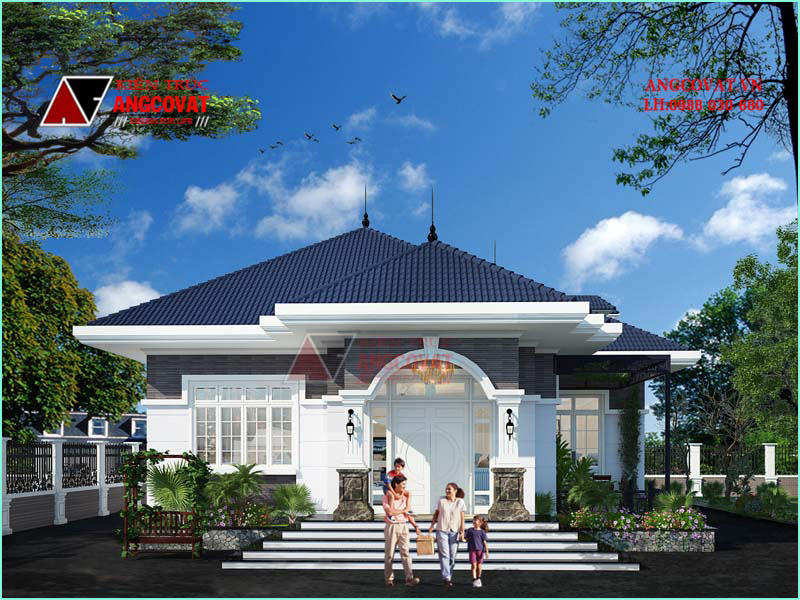 Kiến trúc nhà trệt tân cổ điển đẹp