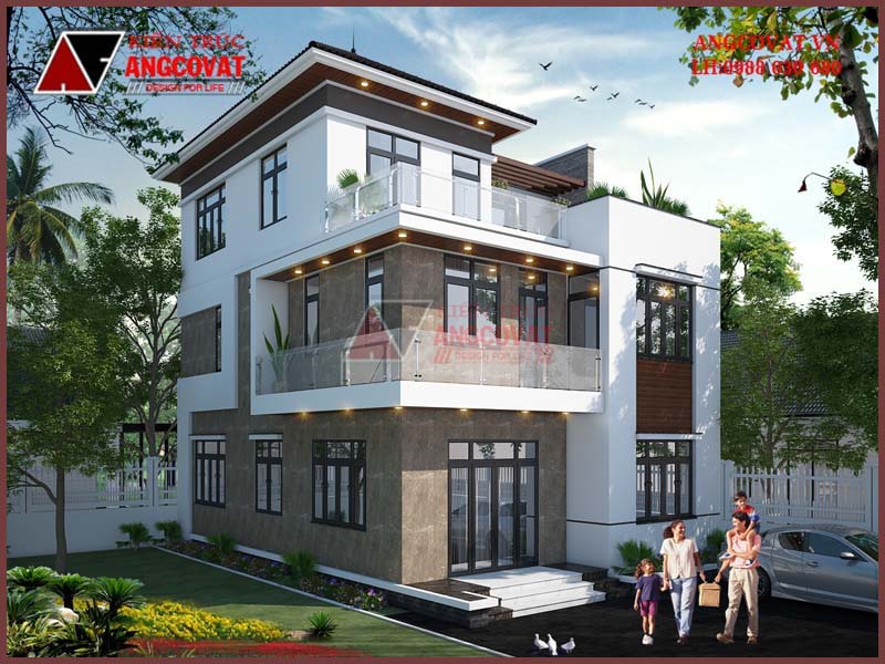 nhà 3 tầng mái bằng 100m2